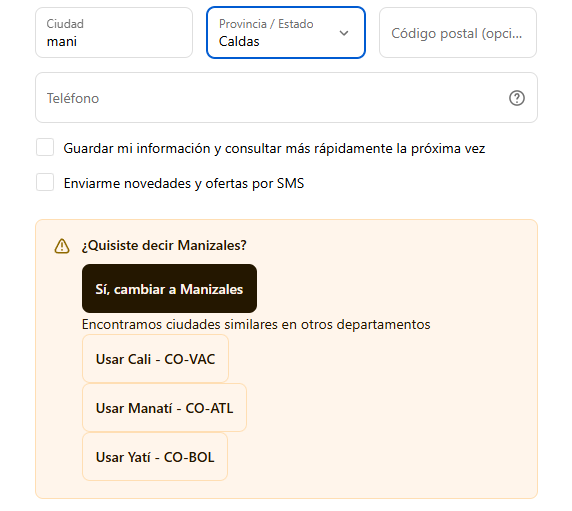 Sugerencias Inteligentes City Check
